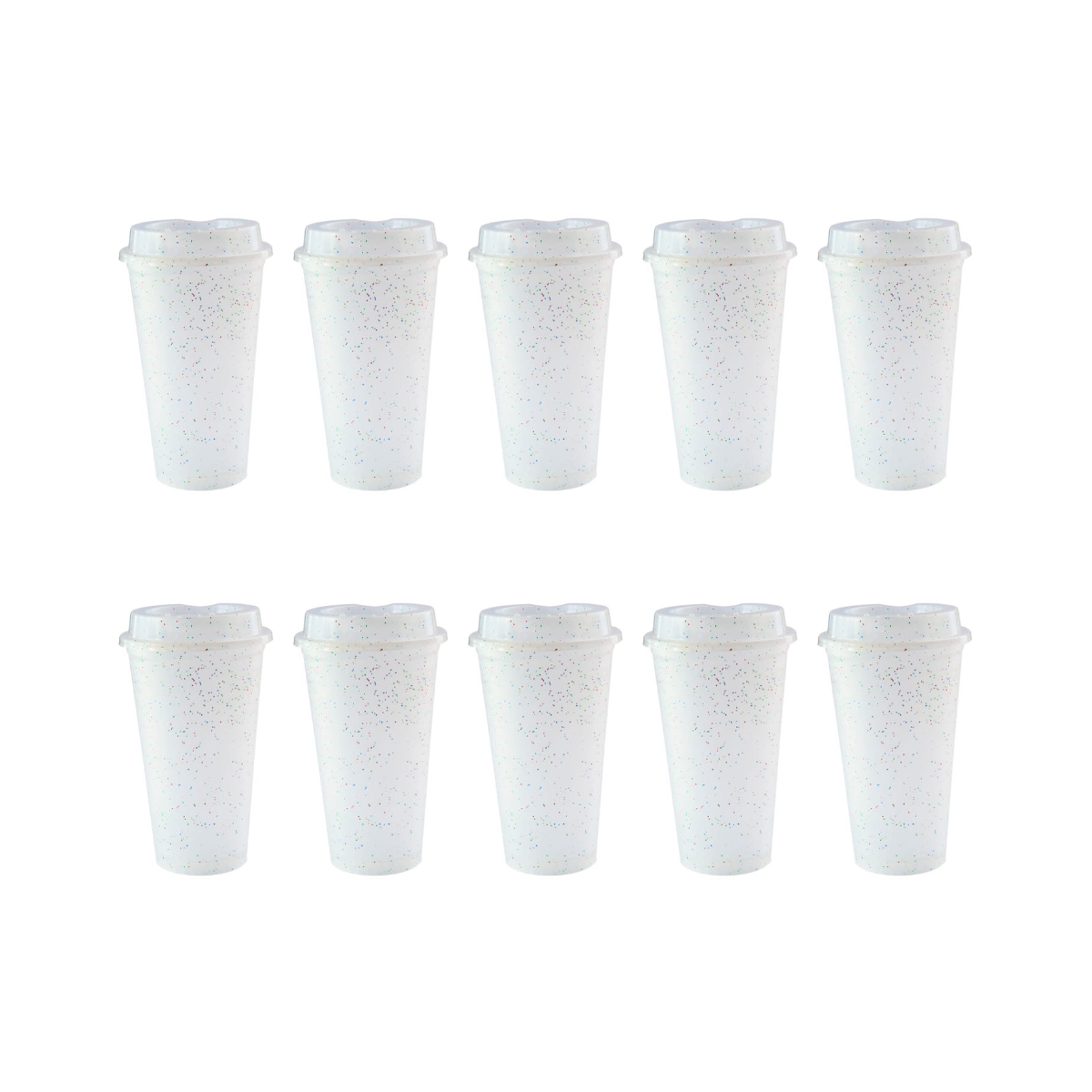 Pack 10 Vasos Plastico Promoopcion Cafetero 475ml Colores