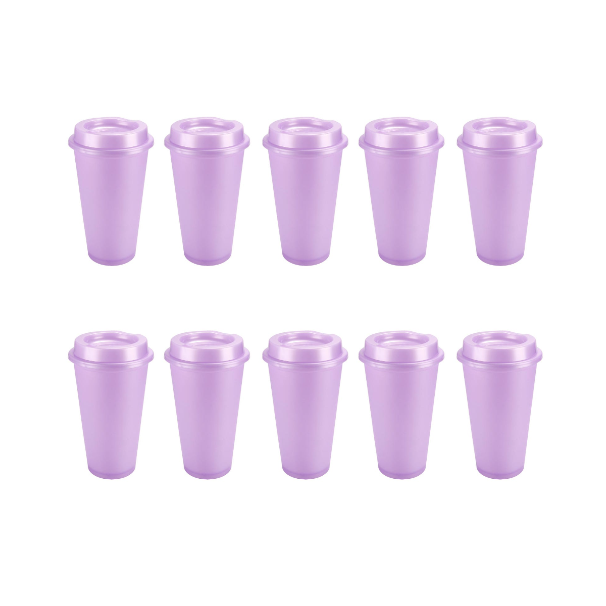 Pack 10 Vasos Plastico Promoopcion Cafetero 475ml Colores