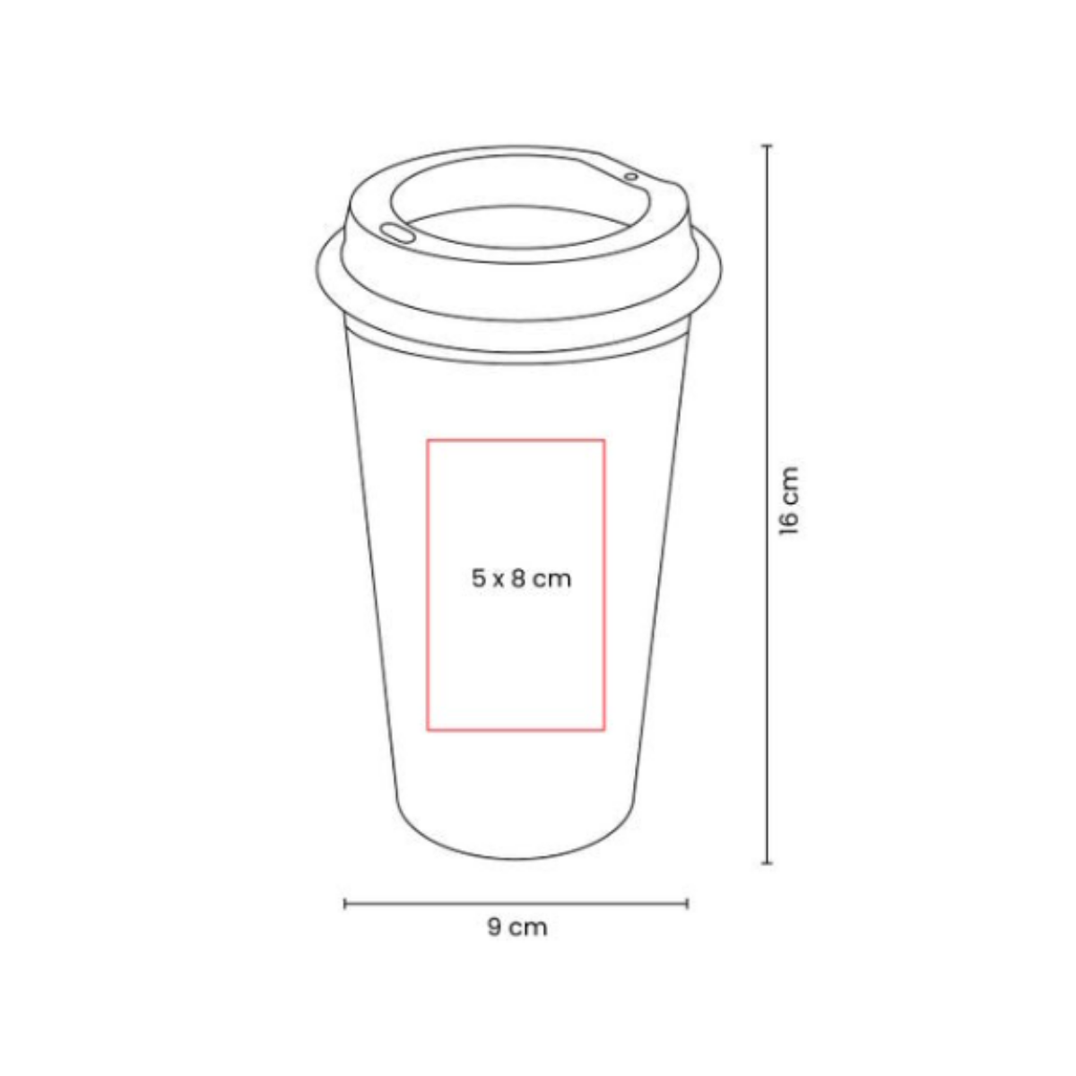 Pack 10 Vasos Plastico Promoopcion Cafetero 475ml Colores