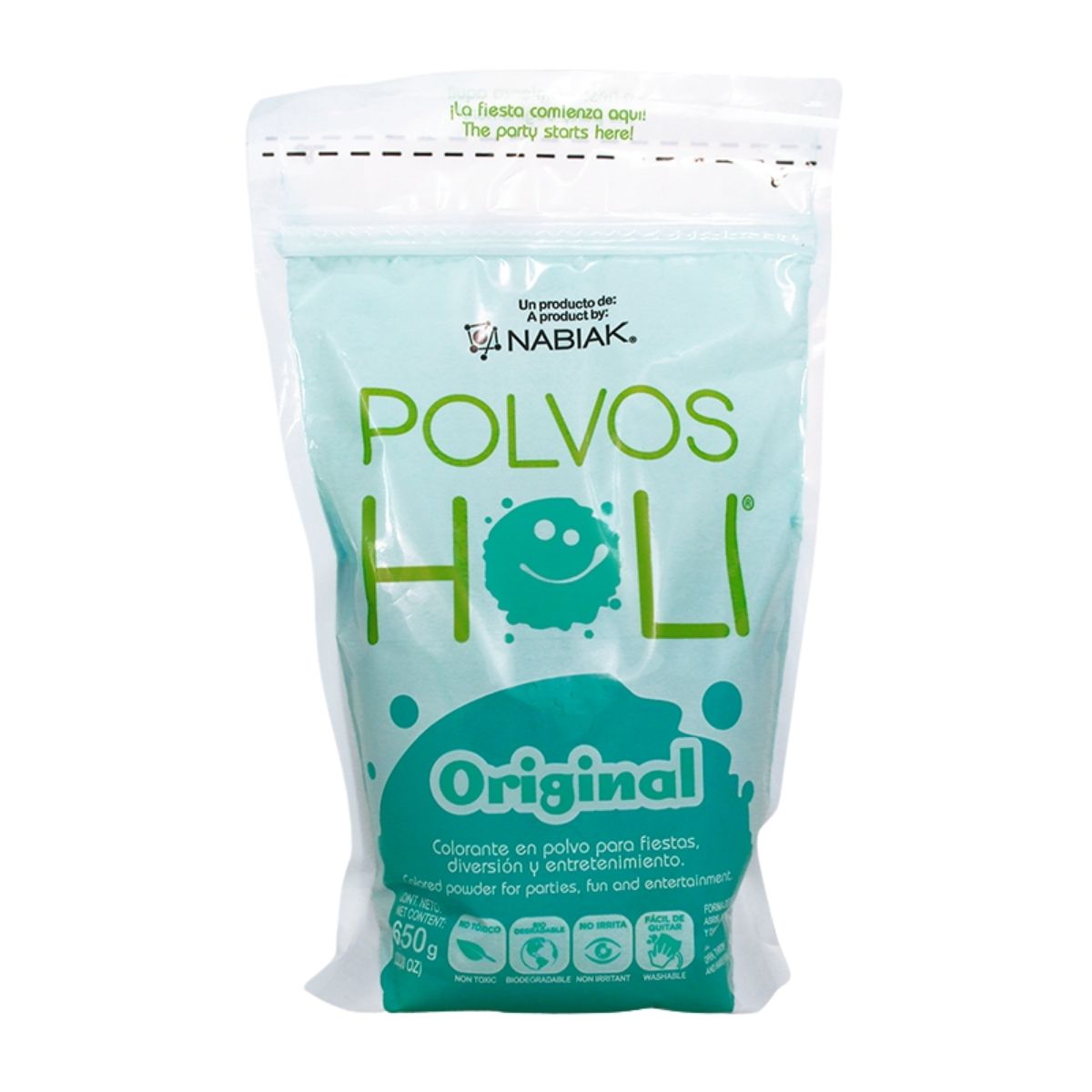 Polvos Holi Maxibolsa Original Turquesa 650gr