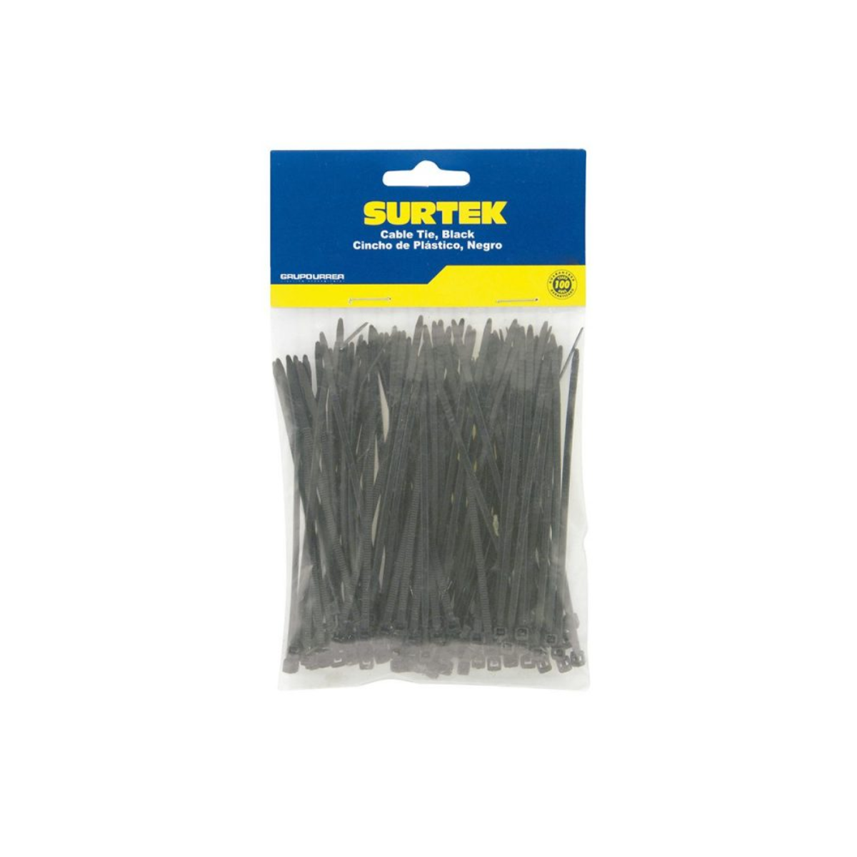 100 Cinchos Plásticos 165 x 2.5 mm Color Negro