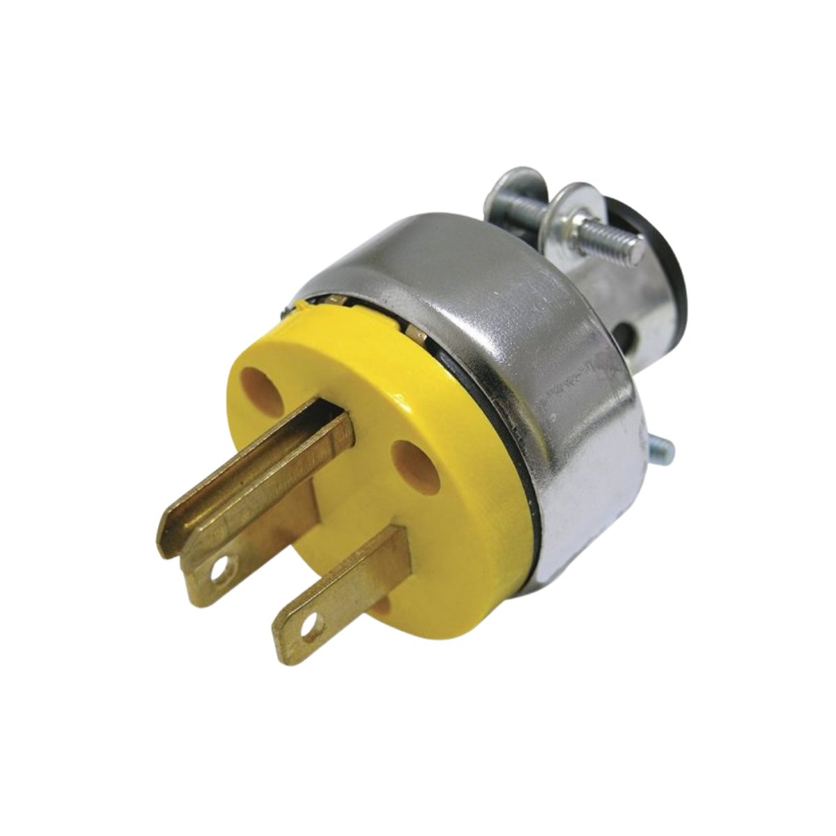 Clavija Blindada Surtek con Abrazadera Aterrizada Color Amarillo 25pz