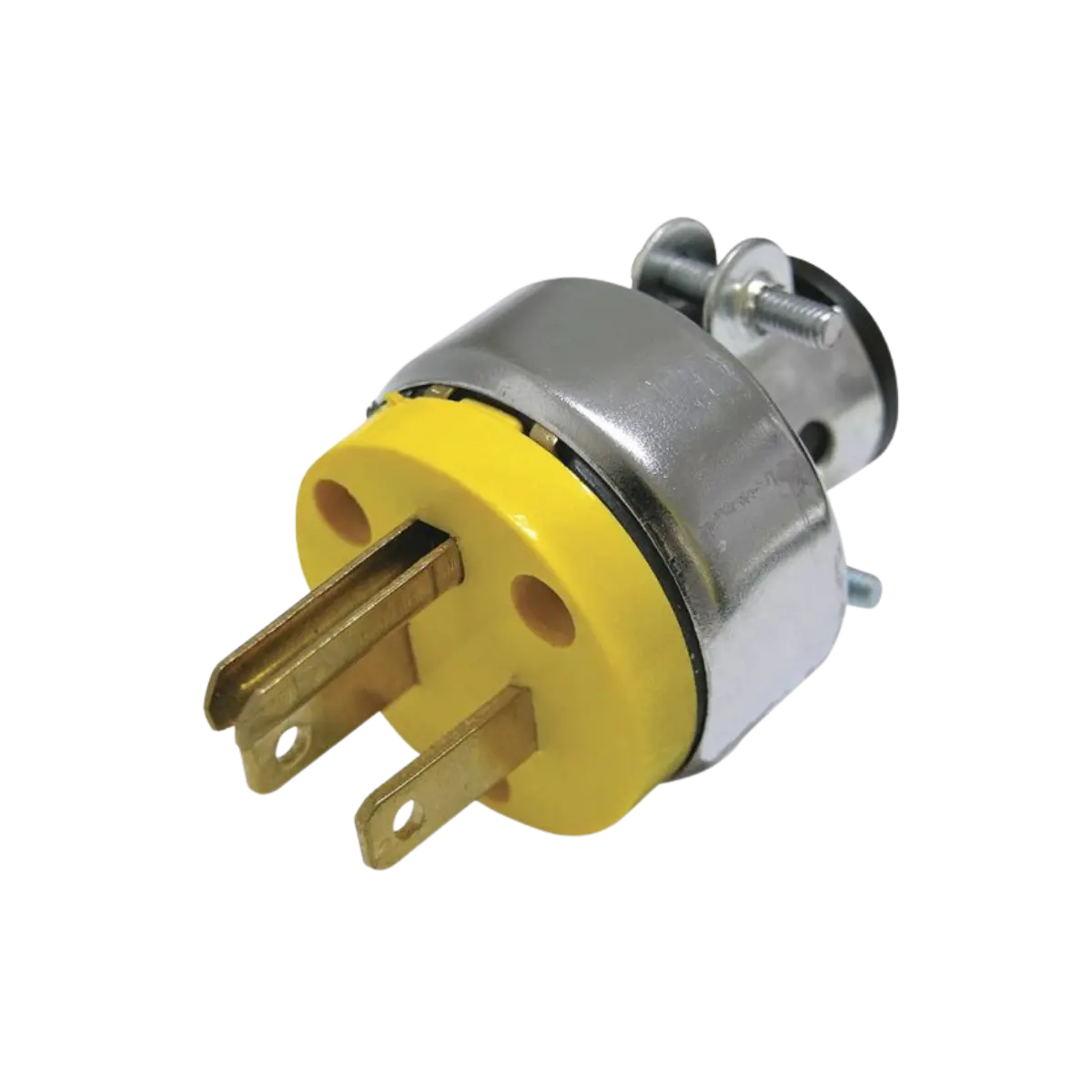 Clavija Blindada Surtek con Abrazadera Aterrizada Color Amarillo 25pz - Lock