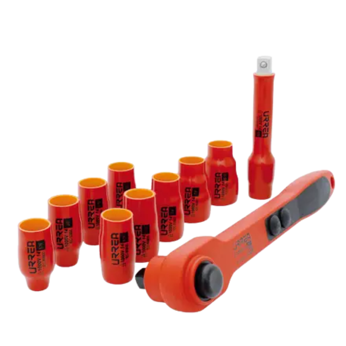 11pz Juego Dados Accesorios 5400MV Urrea Metricos 1000v