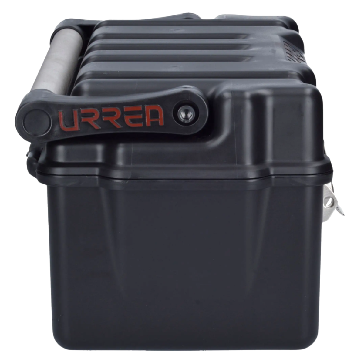 Caja portaherramientas plástica con broches metálicos color negro 17x9x8