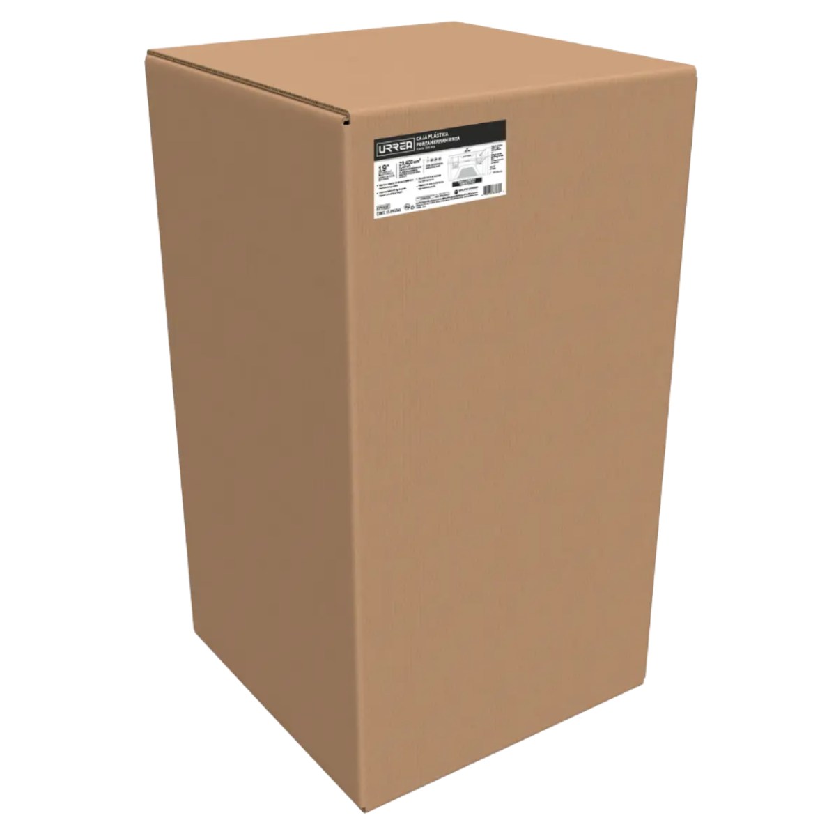 Juego de cajas portahta plástic con broches plásticos y charola negra tapa roja 19x10,15 piezas