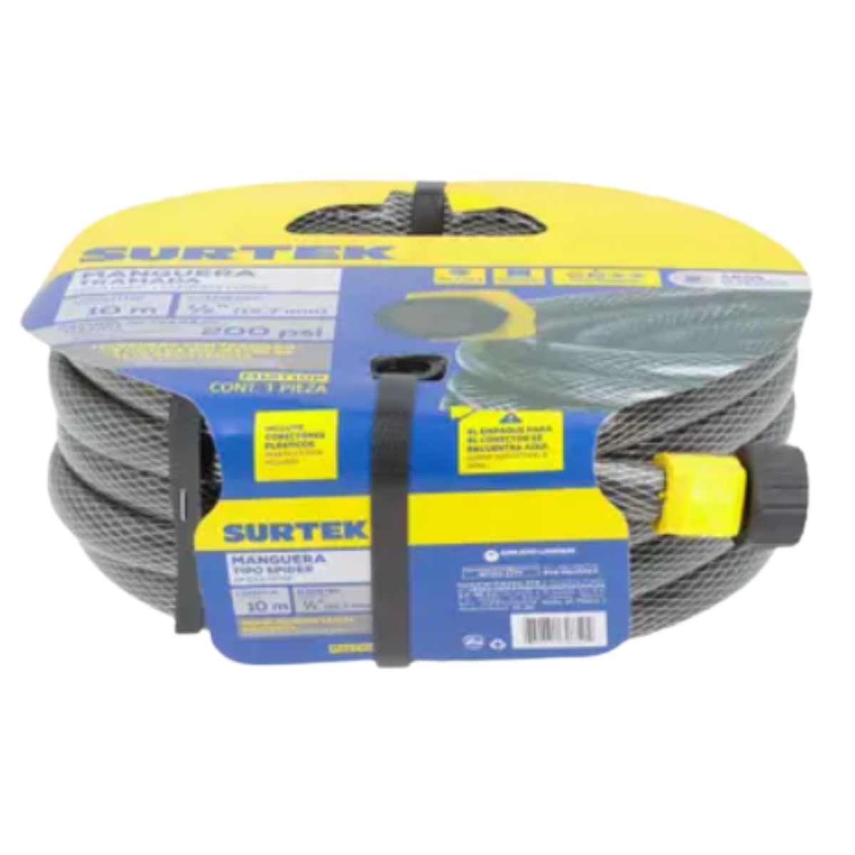 Manguera para jardín tramada gris con conector plásticos 1/2 10 m