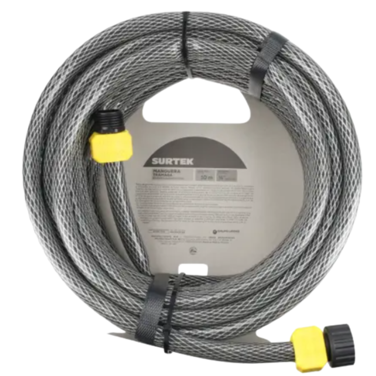 Manguera para jardín tramada gris con conector plásticos 1/2 10 m