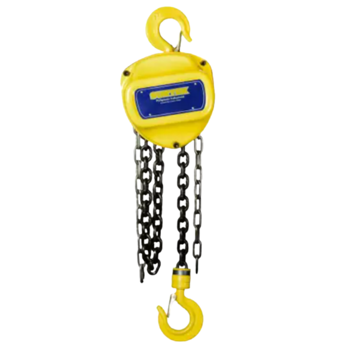 Polipasto manual sistema doble freno de cadena 6 m, 2 ramales, 2 ton