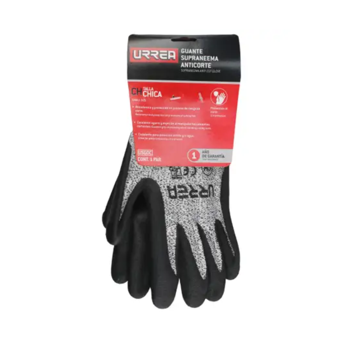 Guantes Fibra Urrea AntiCorte Recubrimiento Nitrilo Espumoso M