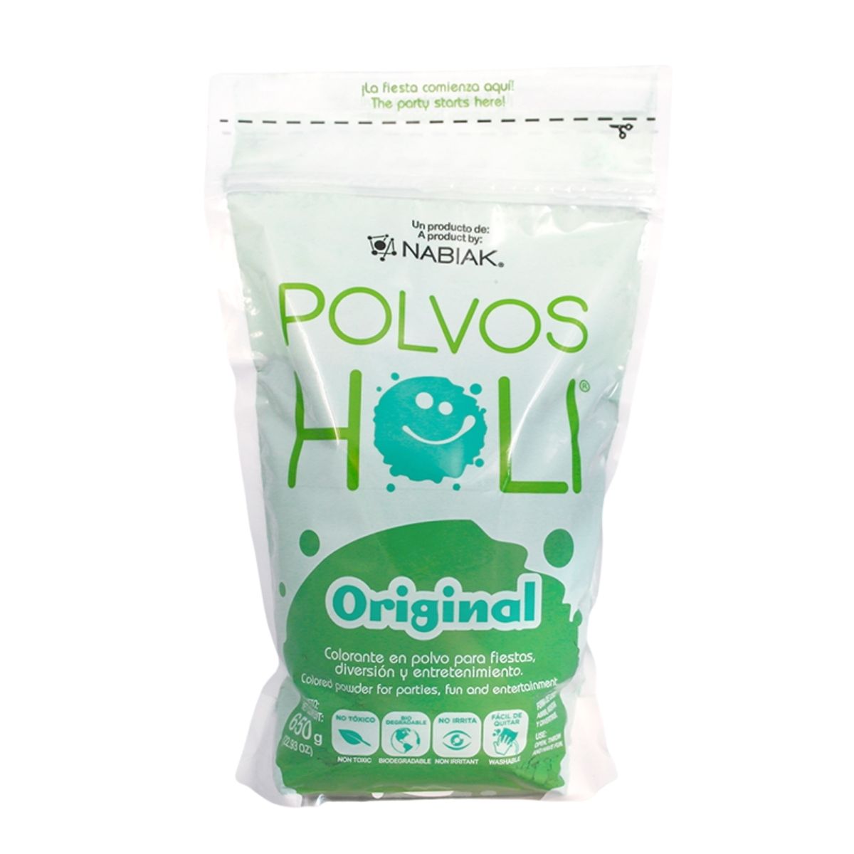 Polvos Holi Maxibolsa Original Verde Esmeralda 650gr