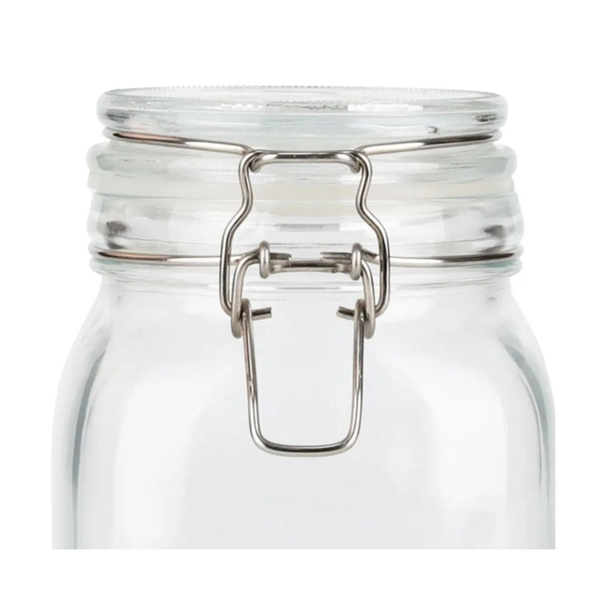 Contenedor Vidrio Hermético Tapa Clip 1 Litro Frasco Brocal