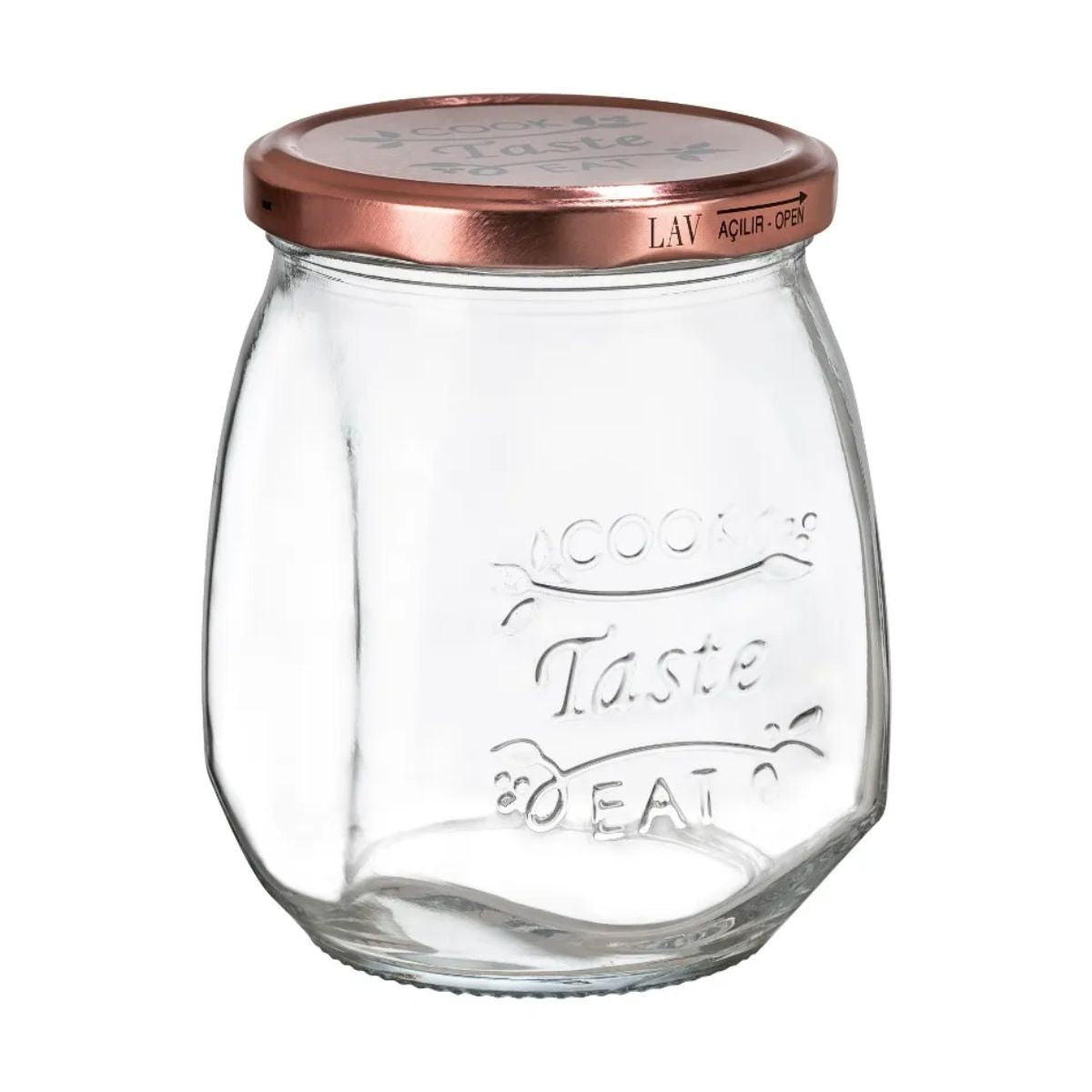 Set 2 Frasco Vidrio Especiero Organizador Lav Tasty 550 Ml Color Transparente