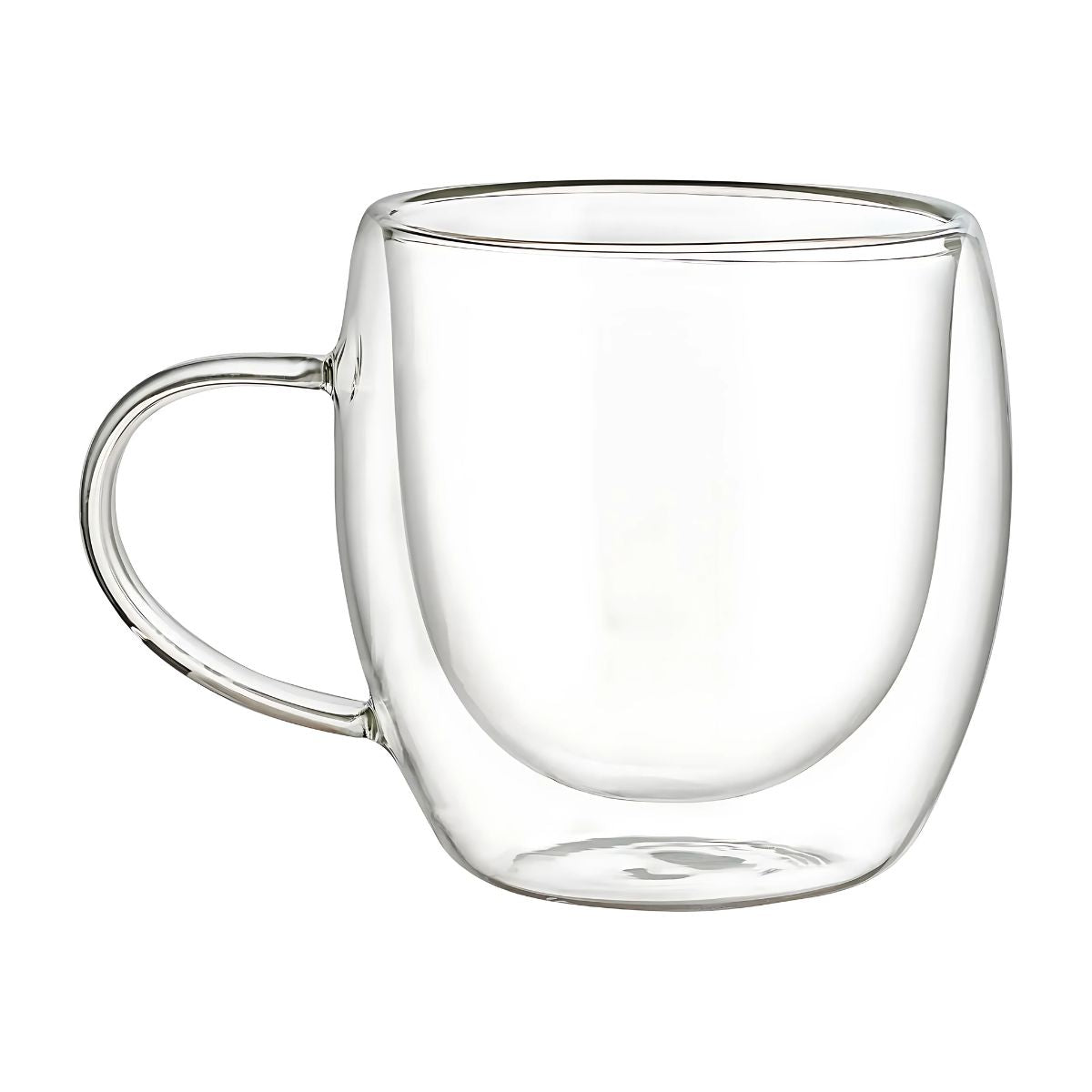 Set 2 Tazas Termicas Doble Pared Borosilicato 260ml Café