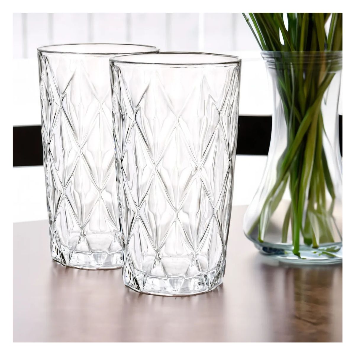 Vaso Dof Old Fashion Libia Vidrio Labrado 6 Piezas Color Double Old Fashion Libia