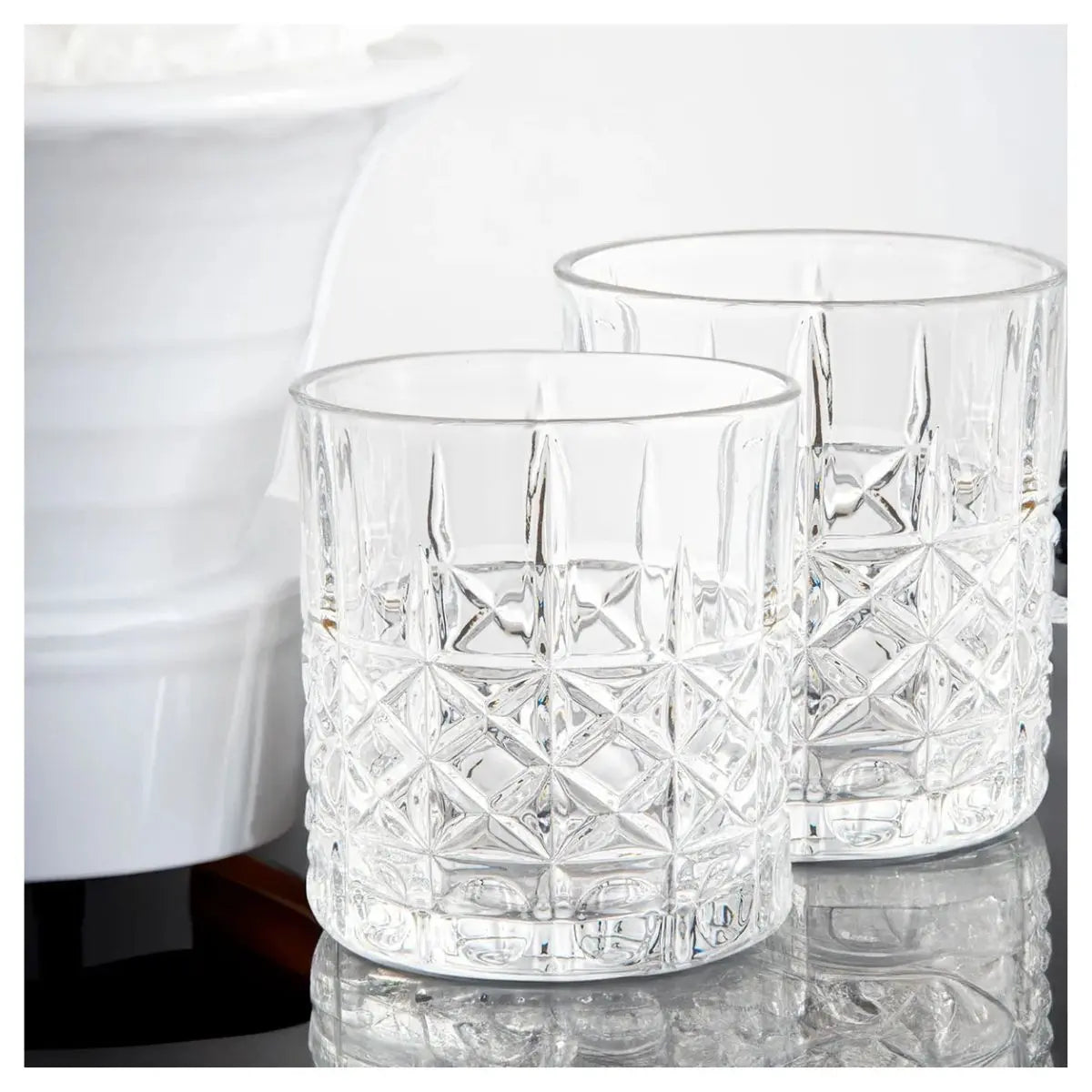 6 Vasos Dof Para Whisky De Vidrio Cristal Labrado 305 Ml Color Magno Vittori
