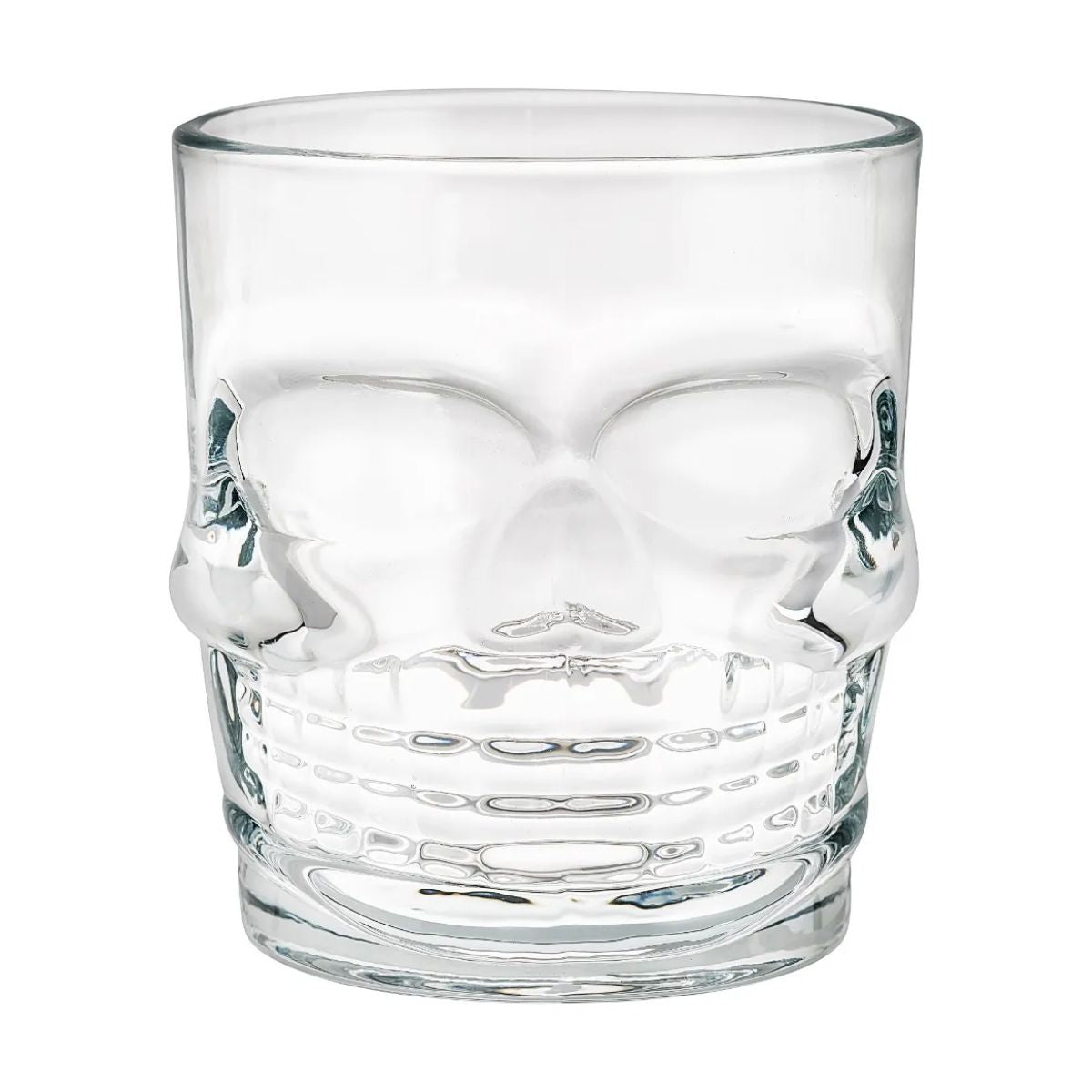 Set 6 Vasos Double Old Fashion Calavera Vidrio Whisky Color Transparente