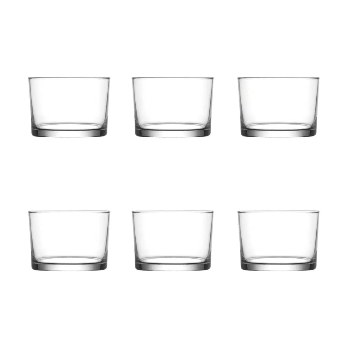 Juego 6 Vasos Dof Lav 1060/6 Bodega Vidrio Liso 240 Ml Color Cristalino