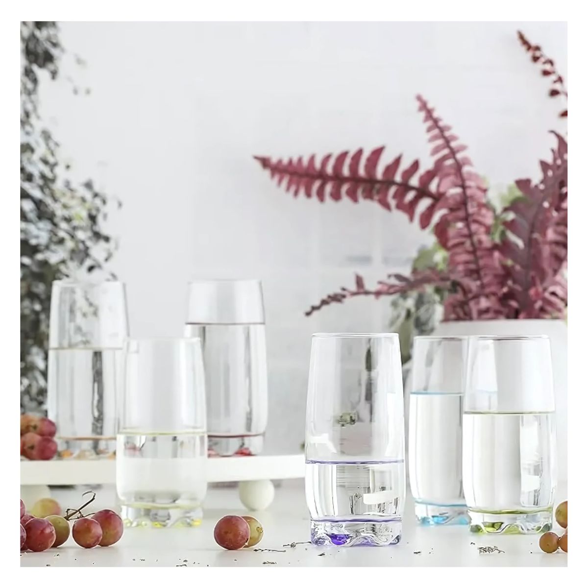 Set 6pz Vaso High Ball Adora Colors 390 Ml Vidrio Cristalino Color Colores