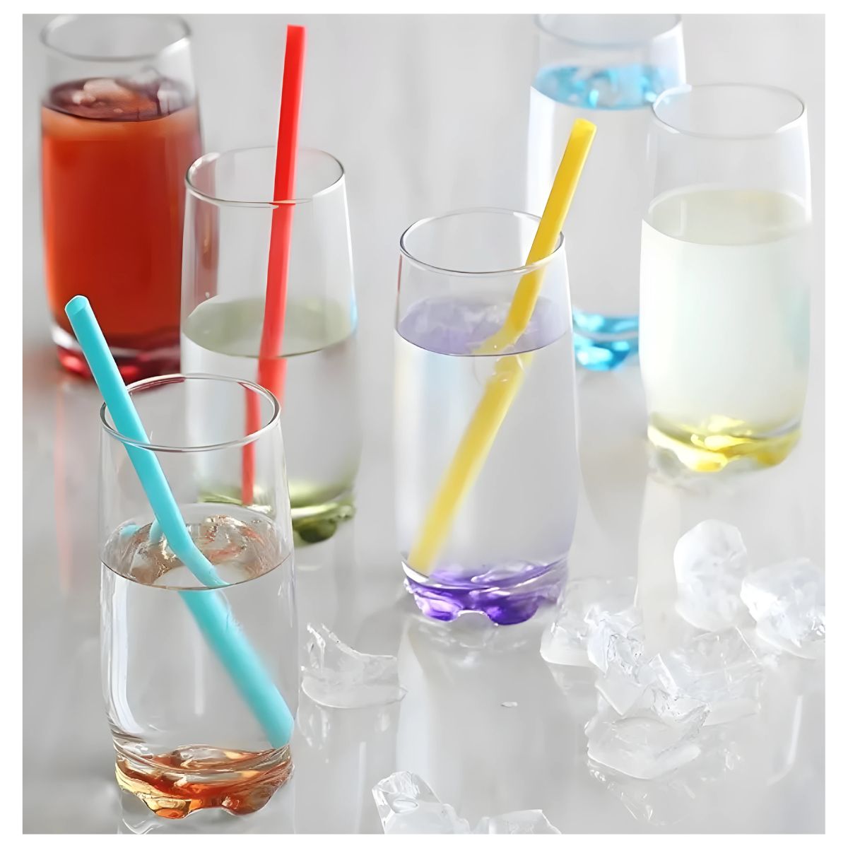 Set 6pz Vaso High Ball Adora Colors 390 Ml Vidrio Cristalino Color Colores