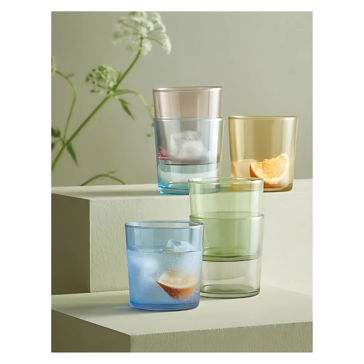 Set 6 Piezas Vaso Dof Bodega Colores 345 Ml