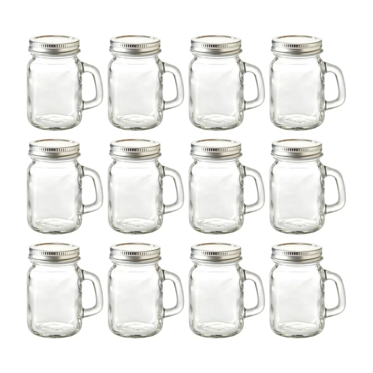 36 Pack Mini Mason Tapa Cerrada Frasco Tarro Vidrio 120 Ml Color Transparente