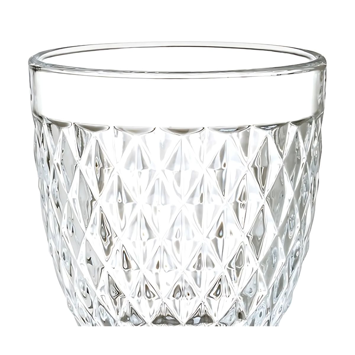 Juego 6 Copas De Vino Agua Valeria Vidrio Labrado 320 Ml Color Transparente