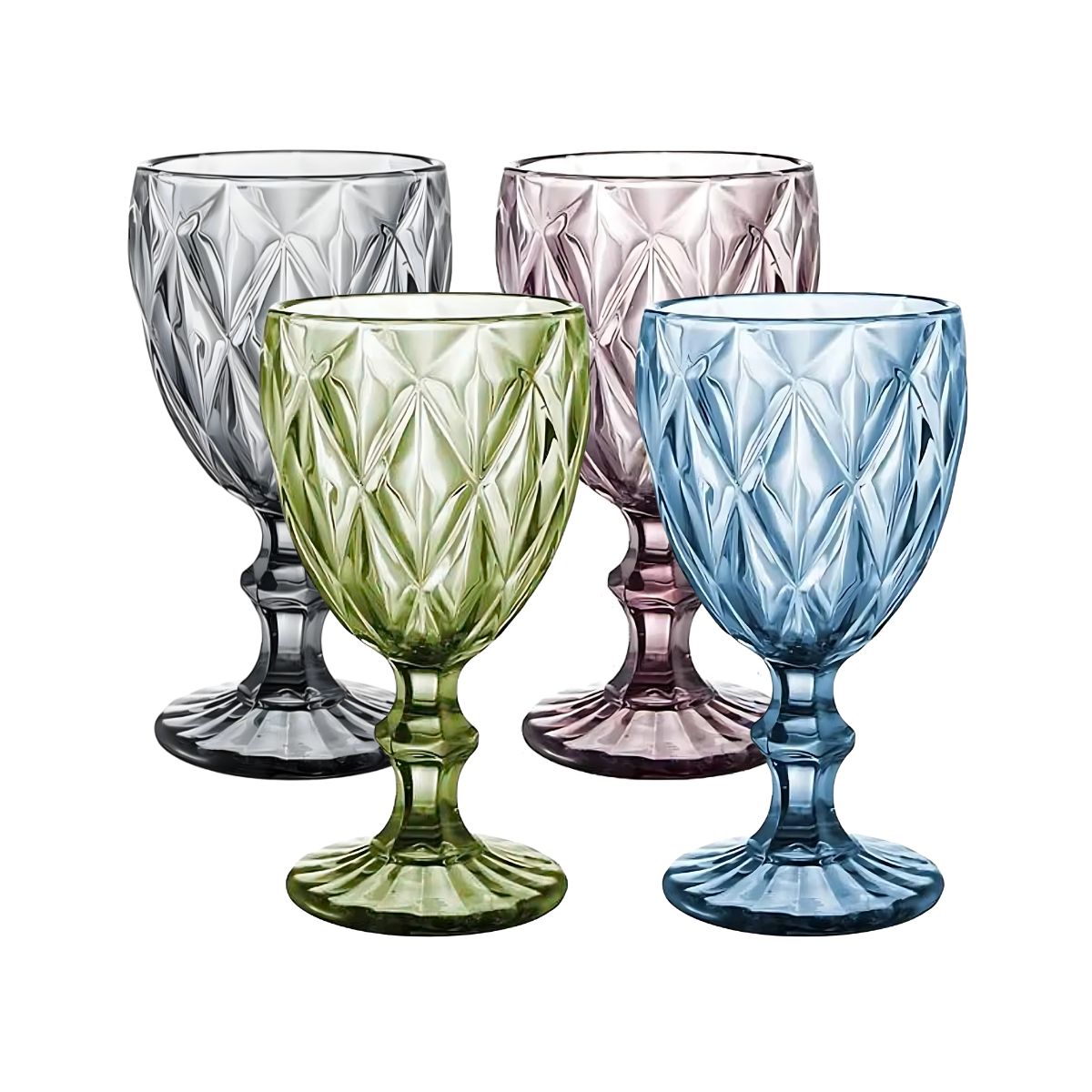 6 Copas Cristal Vino Agua Libia Grande 335ml Elegir Color