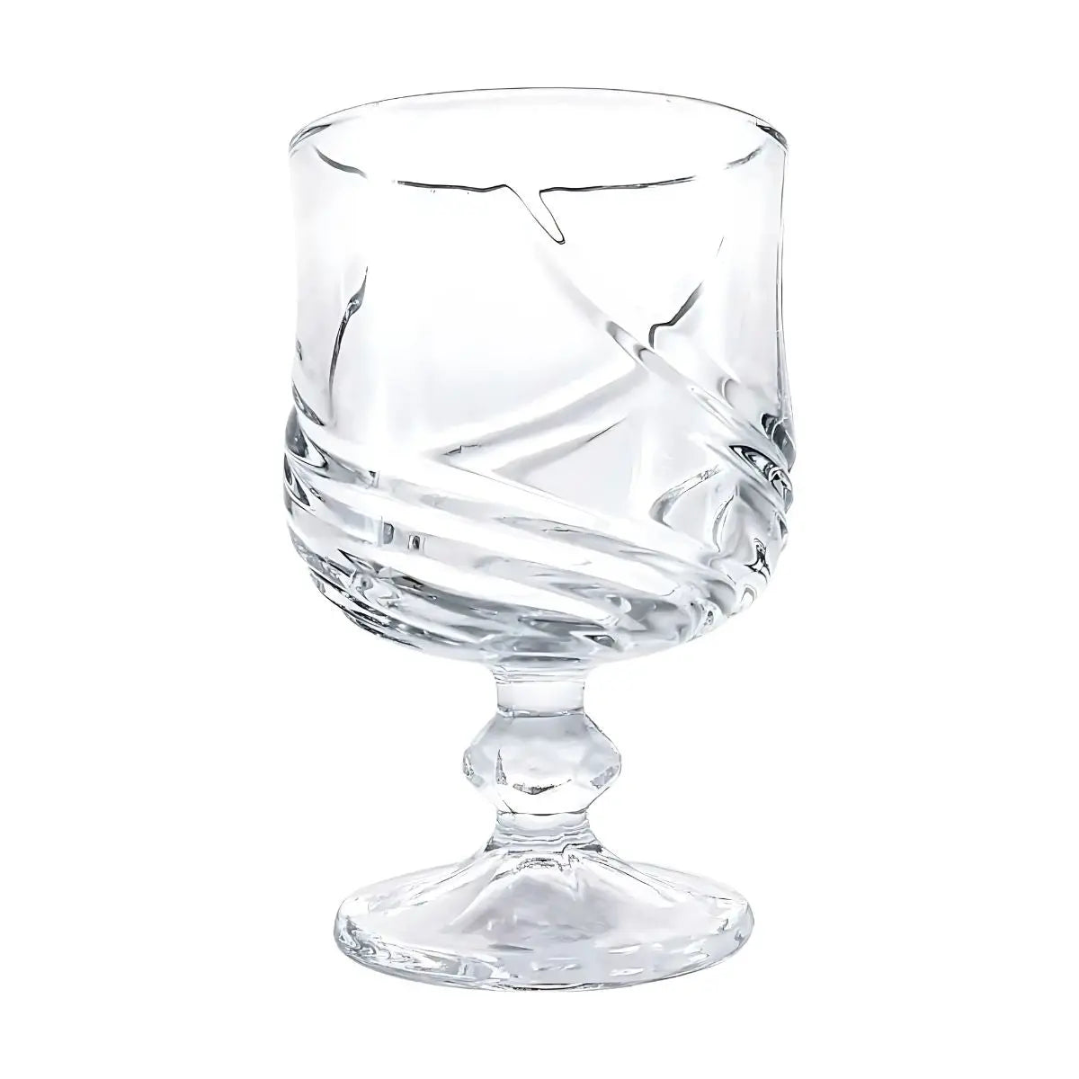 6pz Copa Labrada Whisky 200ml Vidrio Cristal Agua Licores Color Vercelli Vittori