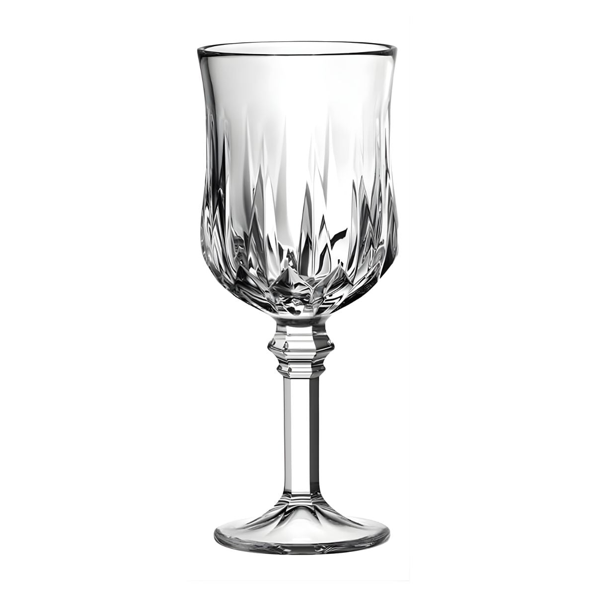 6pz Copa Labrada Agua 215ml Vidrio Cristal Bebidas Licores