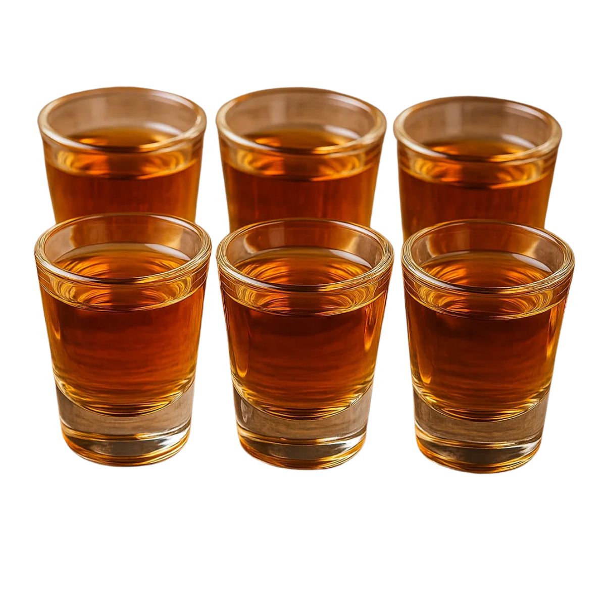 6pz Tequilero Anillos 80ml Vidrio Cristal Pequeño Elegante Color Cristalino