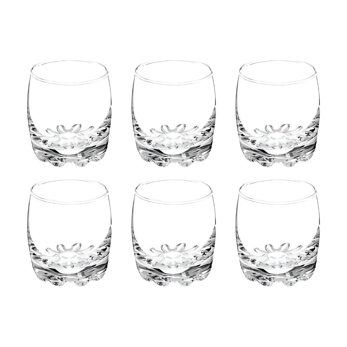 Set 12 Vasos Tequileros Shot Muela Vidrio De 70 Ml Caballito