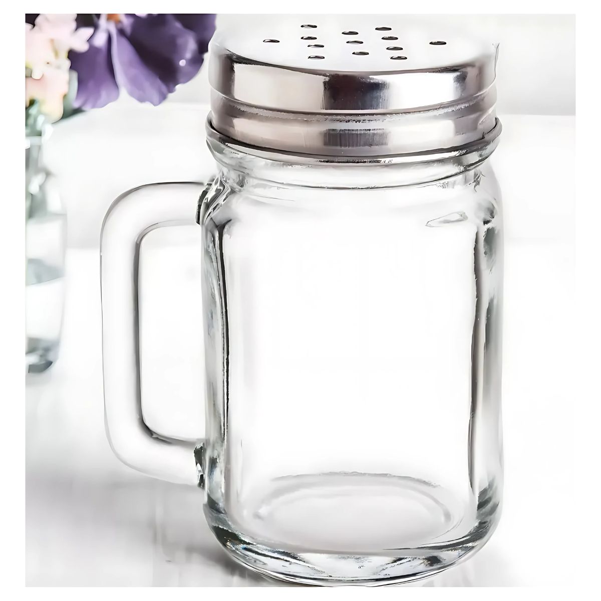 Set 6 Saleros Cristal Mason Jar Liso 10 Ml Vidrio