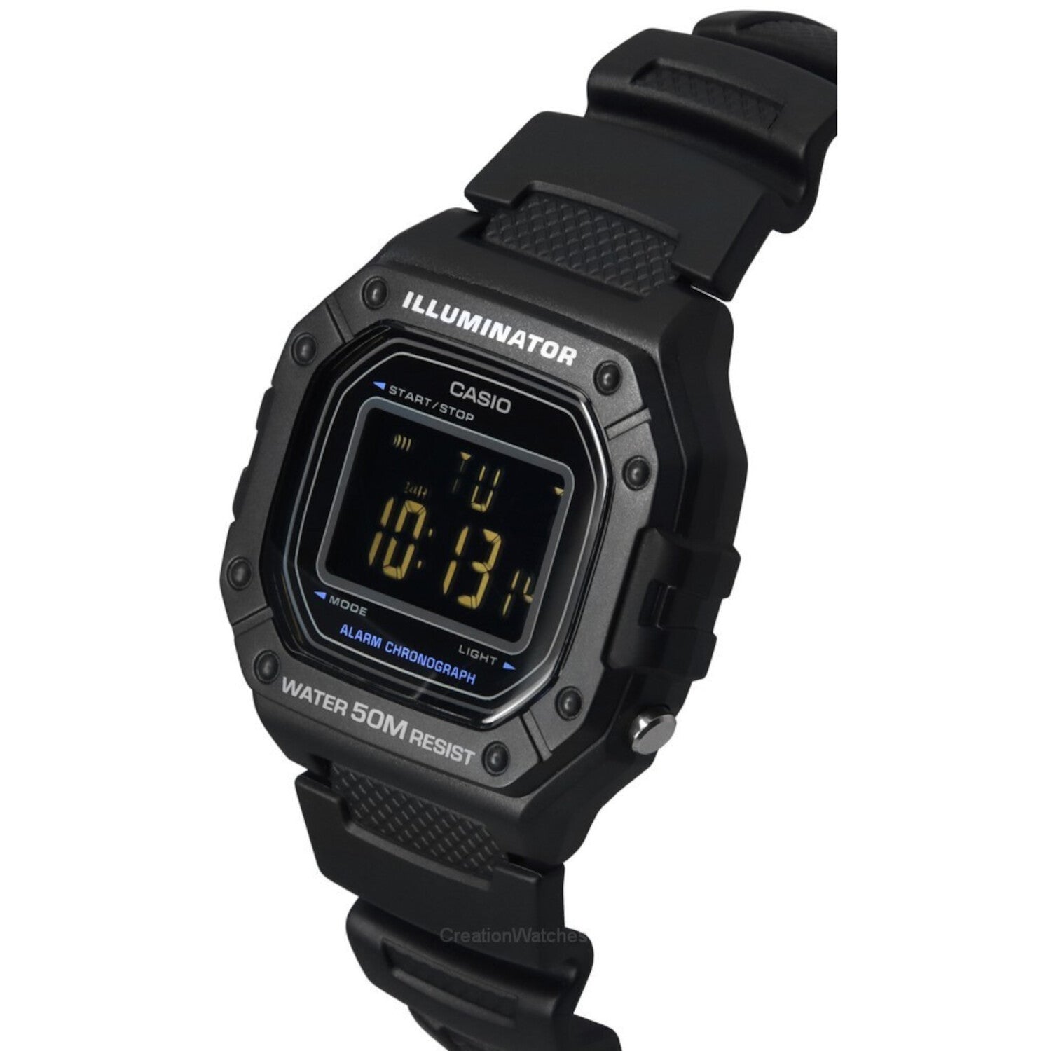 Reloj Digital Illuminator Casio W-218h-1bv Color Negro