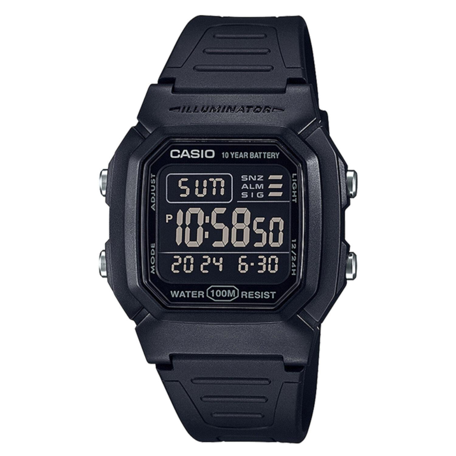 Reloj Digital Deportivo Casio W-800h-1bv Color Negro