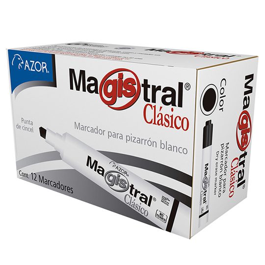 Marcadores Azor para Pizarrón Blanco Magistral Clasico 6mm 12 Piezas Elige Color