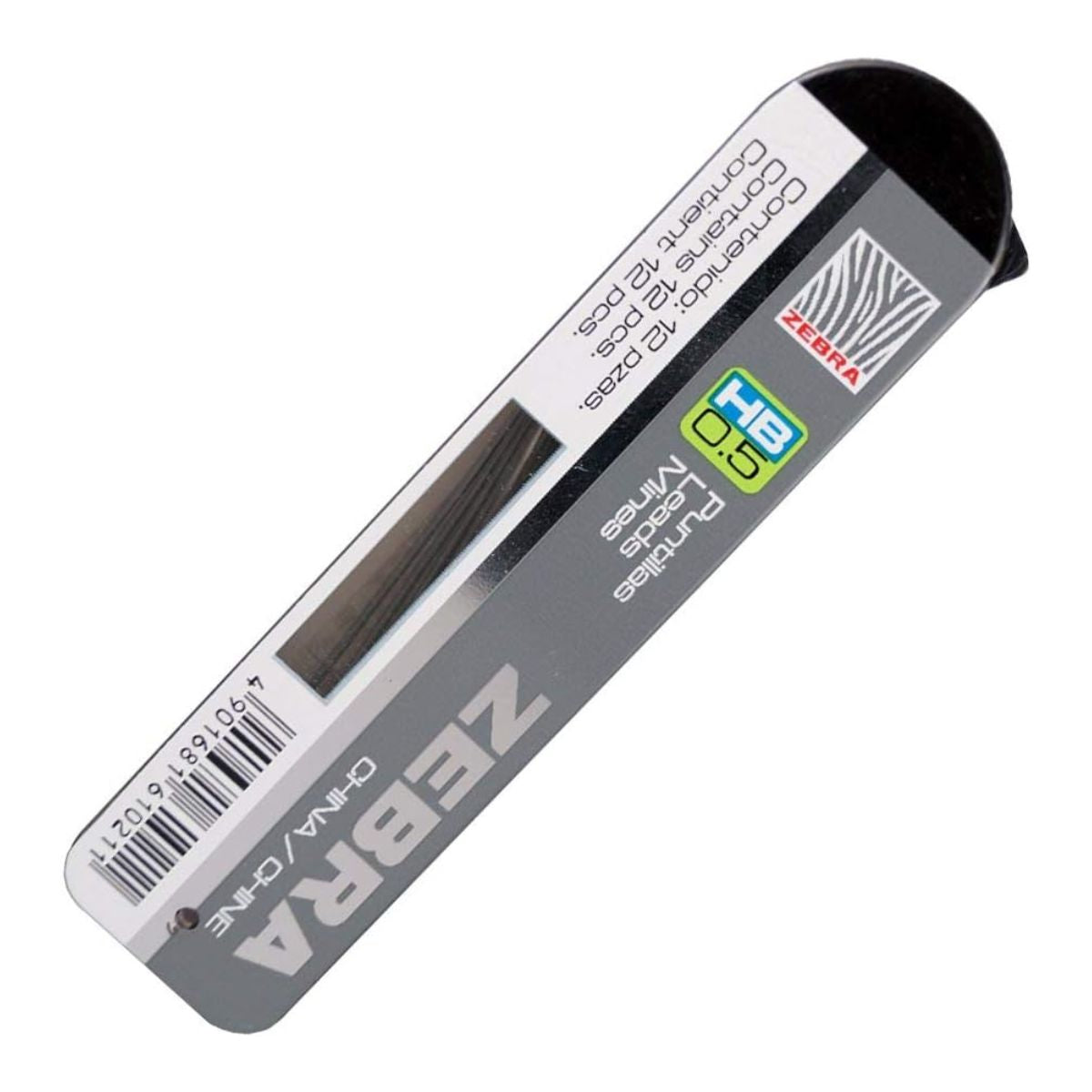 Pack 12 Tubos Puntillas Zebra Hb 0.5mm 12 Puntillas C/ Tubo