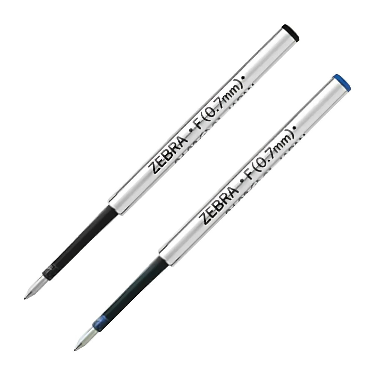 2 Repuestos F Boligrafos Zebra 0.7mm Tinta Gel Negro Y Azul