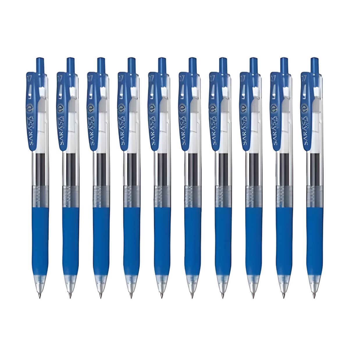 12 Boligrafo Retractil Sarasa Zebra Tinta Azul Gel 0.7mm Azul