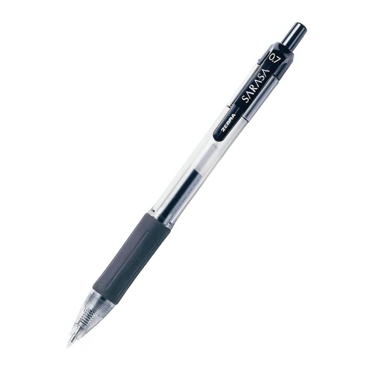 Bolígrafo Gel Secado Rápido Grip De Goma 0,7mm Zebra Blister Tinta Negro Exterior Negro