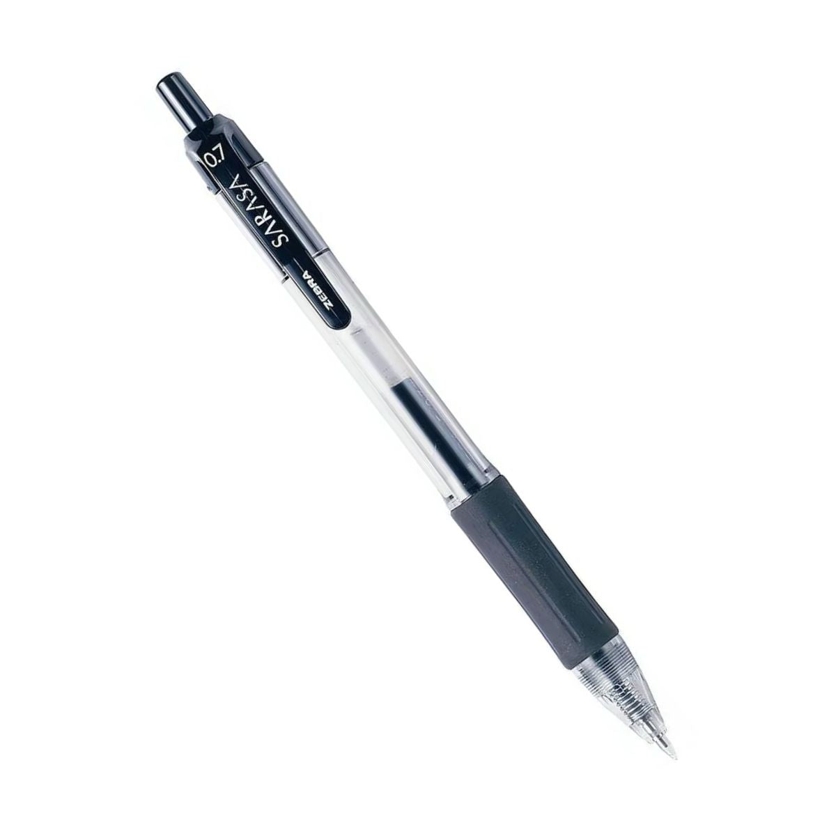 Bolígrafo Gel Secado Rápido Grip De Goma 0,7mm Zebra Blister Tinta Negro Exterior Negro