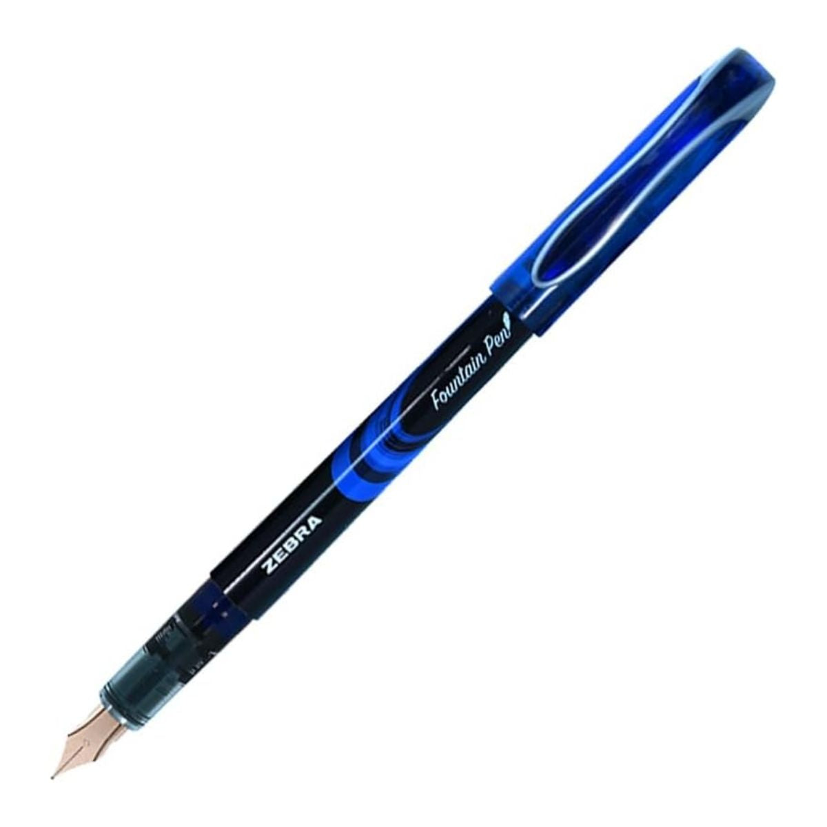 Pack 12 Pluma Fuente Z Fountain Pen Zebra Punta Metal Azul