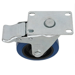 4 Pzs Rueda Goma Elastica Giratoria Dogotuls Rodaja Azul 4´´