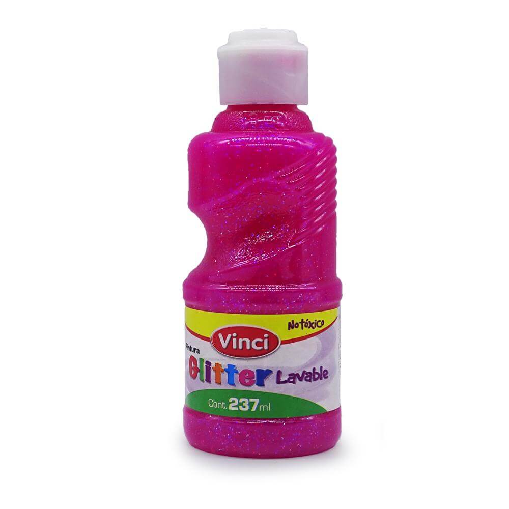 Pintura para Dedos Glitter Lavable Vinci Colores Surtidos 237ml