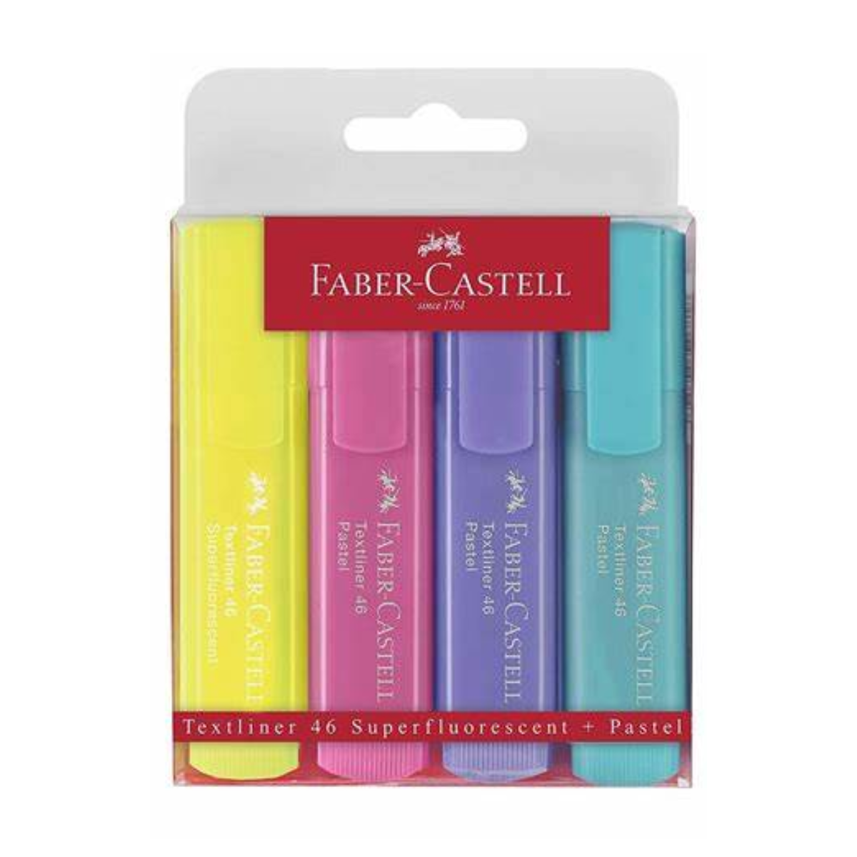 Marcadores Marcatextos Color Pastel Faber Castell Tl46 4Pz - MarchanteMX