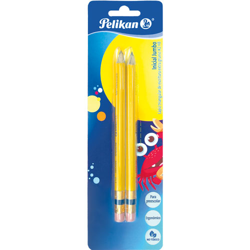 Lápices de Escritura 2HB Triangular Inicial Jumbo Pelikan 2 Piezas