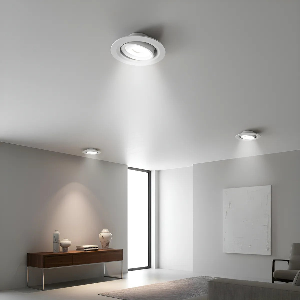 3 piezas Luminario Empotrable Dirigible Aksi Led Redondo 3w