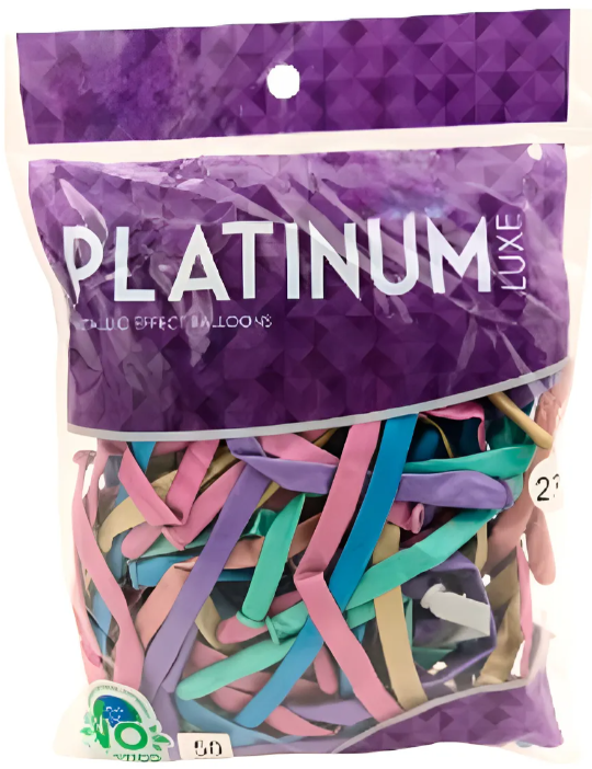 50pz Globos Platinum Zeppelin Payaso Surtido N° 270 Fiestas