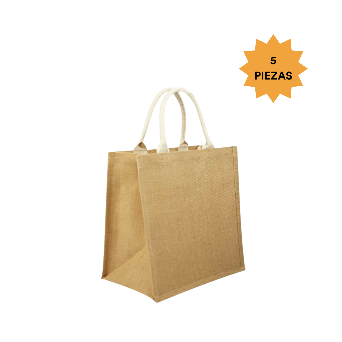 5pzs Bolsa Ecologica Yute Interior Plastificado Super 30x30