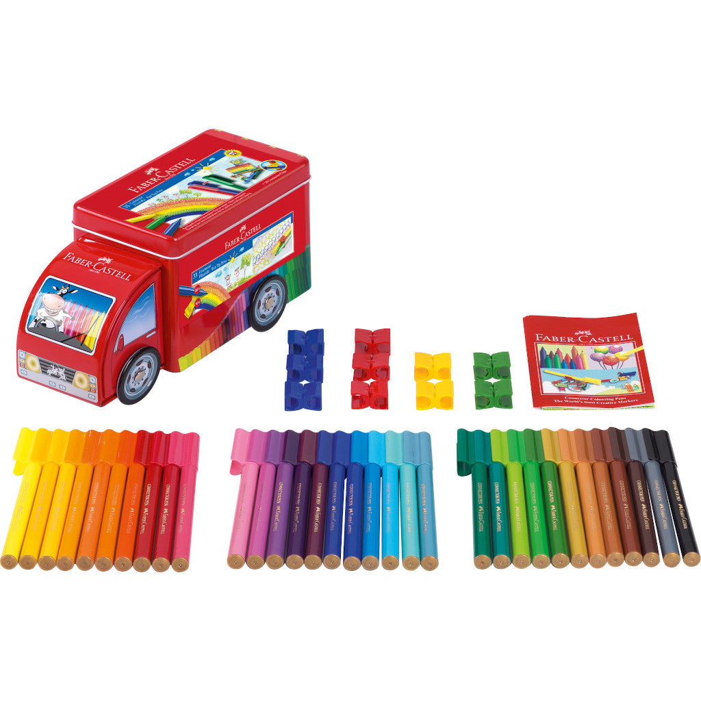 Plumones Faber Castell Estuche Camión 33 Pz - MarchanteMX